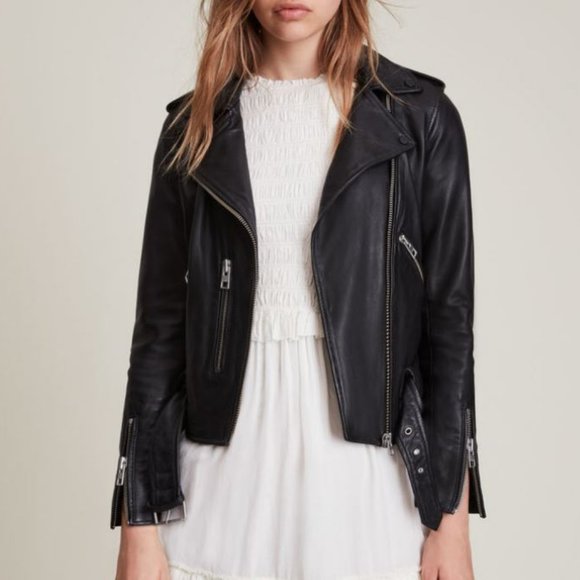 All Saints Jackets & Blazers - NWT All Saints Balfern Biker jacket, black, US 4